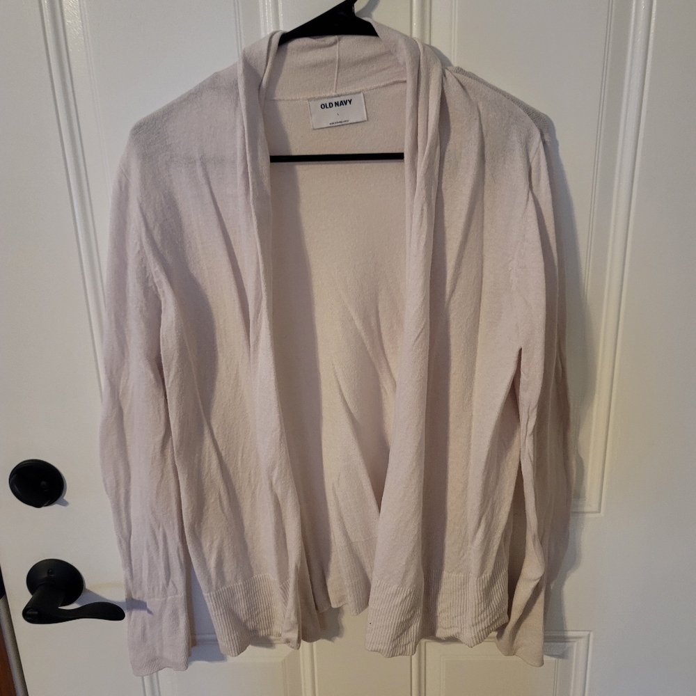 White Open Cardigan